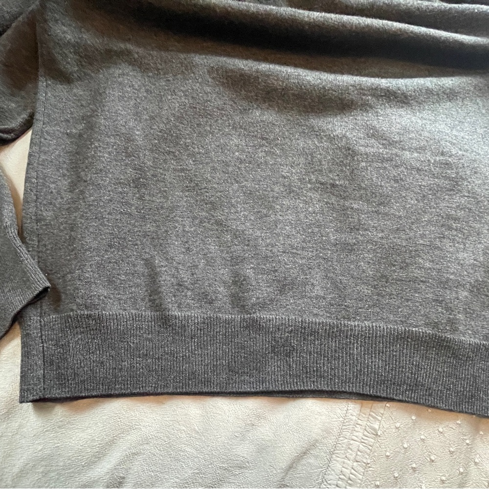 R.M. Williams Men's 100% Wool Heather Gray Quarter-Zip Sweater size M - Picture 6 of 8